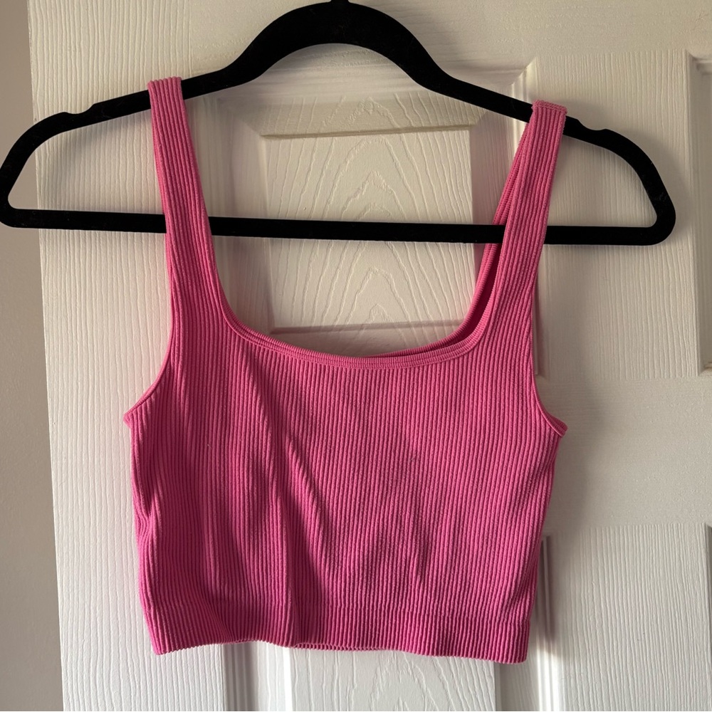 Zara Ribbed Crop Tank Top